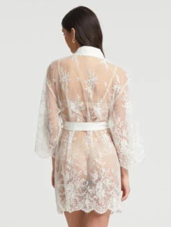 Rya Collection Darling Short Robe 7 Rya Collection Darling Short Robe -Elomi Underwear Shop 197 X RyaCollectionDarlingShortRobeIvoryBackEdited