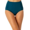 Anne Cole High Waist Tummy Control Bikini Brief -Elomi Underwear Shop 23MB33601AnneColeHighWaistTummyControlBottomDeepSeaFrontEdit