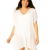 Anne Cole Easy Tunic Cover Up -Elomi Underwear Shop 23MC54101EasyTunicWhiteFrontEdit