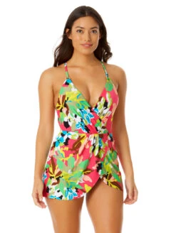 Anne Cole Surplice Swim Dress