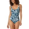 Anne Cole V-Wire One Piece Swimsuit 1 Anne Cole V-Wire One Piece Swimsuit -Elomi Underwear Shop 23MO07057AnneColeVWireOnePieceJungleFeverFrontEdit