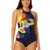Anne Cole High Neck Tankini -Elomi Underwear Shop 23MT20650HighNeckTankiniPetalPartyFrontEdit