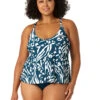 Anne Cole Easy Try Plus Size Tankini Top -Elomi Underwear Shop 23PT22457AnneColeEasyTryTankiniJungleFeverFrontEdit