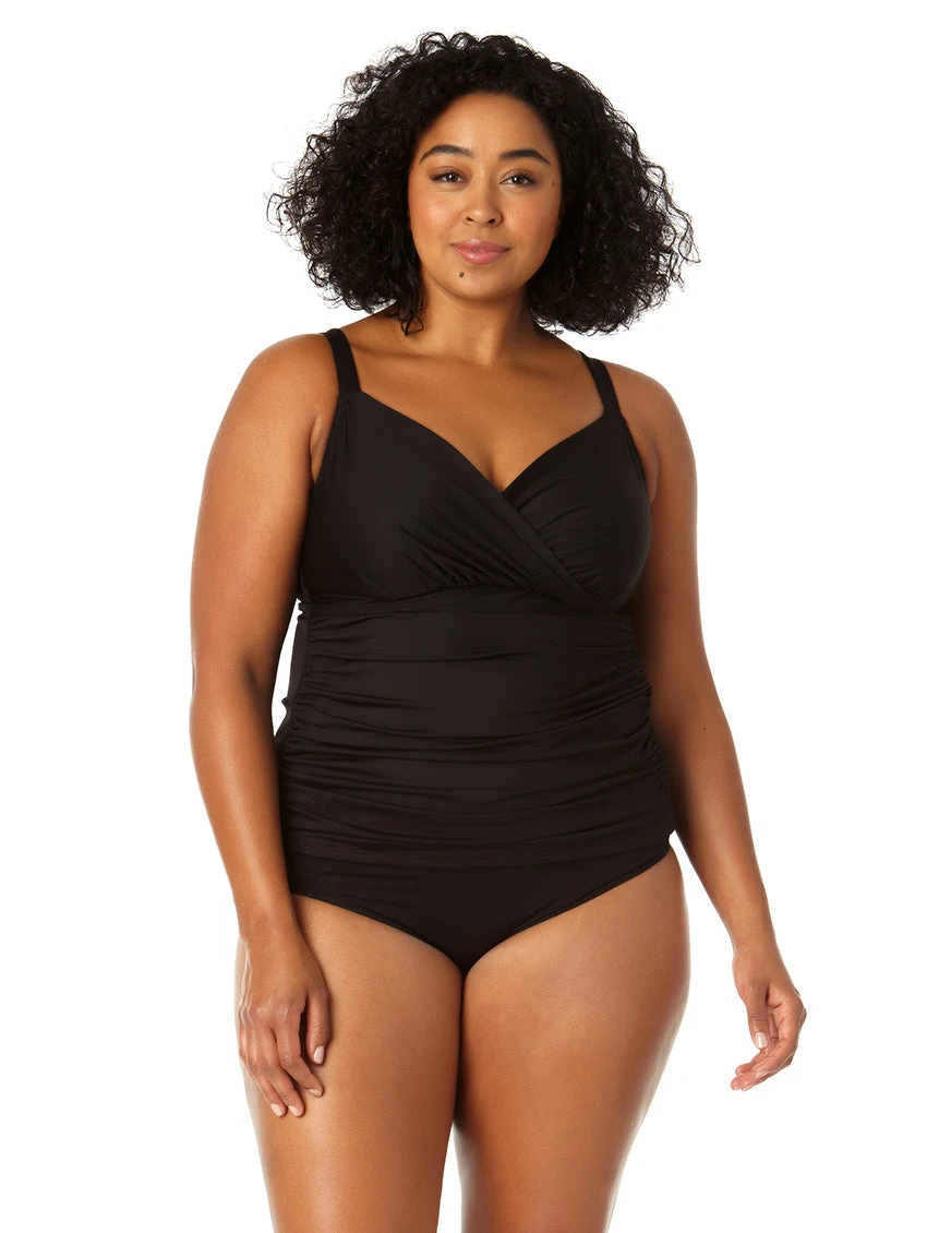 Anne Cole Surplice Under Wired Plus Size Tankini 4 Anne Cole Surplice Under Wired Plus Size Tankini - Image 2