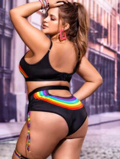 Mapale 2 Piece Pride Set -Elomi Underwear Shop 2689XMapaleTwoPiecePrideSetBlackBackLifestyle