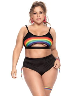 Mapale 2 Piece Pride Set -Elomi Underwear Shop 2689XMapaleTwoPiecePrideSetBlackFrontEdited