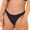 Maaji Sublimity High Leg Bottom -Elomi Underwear Shop 3265SBC009SublimityHighLegBottomBlackOrchidFrontPlus
