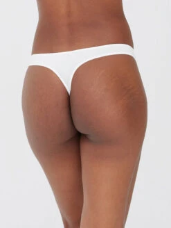 Skarlett Blue Entice Thong 7 Skarlett Blue Entice Thong -Elomi Underwear Shop 371143EnticeLaceThongNylonWhiteBackEdited