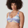 PrimaDonna Holiday Plunge Bikini Top -Elomi Underwear Shop 4007125PlungeBikiniTopMezcalitaBlueFront