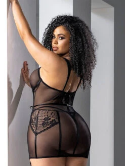 Mapale Babydoll With G-String -Elomi Underwear Shop 7488BabydollWithG StringBackEditedLifestylePlus