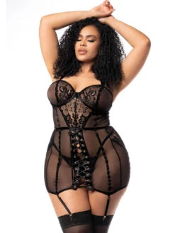 Mapale Babydoll With G-String -Elomi Underwear Shop 7488BabydollWithG StringFrontEditedPlus