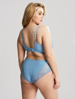 Sculptresse Estel Deep Brief -Elomi Underwear Shop 9686EstelPlungeBra9682DeepBriefDuskBlueBackEdit