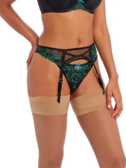 Freya Show Off Suspender -Elomi Underwear Shop AA401691SuspenderAA401670ThongBlackSide 9b3495ad 1d70 4425 91cb 6fc34d95ebff