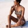 Freya Animal Instinct Bikini Top -Elomi Underwear Shop AS203914BikiniTopNaturalFrontLifestyle2