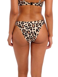 Freya Animal Instinct High Leg Swim Brief -Elomi Underwear Shop AS203985HiLegBikiniBottomNaturalBack