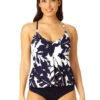 Anne Cole Easy Triangle Tankini Top -Elomi Underwear Shop AnneColeEasyTriangleTankiniTop23MT22418CoastalPalmFront