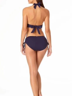 Anne Cole Live In Color Halter Top -Elomi Underwear Shop AnneColeHalterBikiniTopNavyMYMT10001Back2