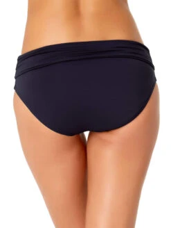 Anne Cole Shirred Hi-Low Swim Bottom -Elomi Underwear Shop AnneColeHi LowSwimBottomMYMB36001NavyBackAlt