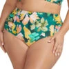 Artesands Botticelli Hi-Waist Swim Bottom -Elomi Underwear Shop ArteSandsBotticelliHighWaistSwimBottomAT4705NAGreenFloralFront