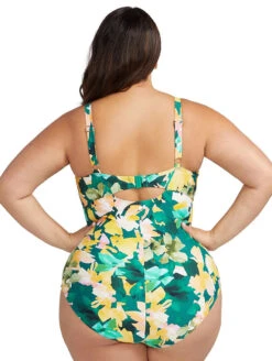 Artesands Cezanne One Piece Swimsuit -Elomi Underwear Shop ArteSandsCezanneOnePieceSwimsuitAT1763NAGreenFloralBack