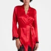 Aubade Toi Mon Amour Silk Robe -Elomi Underwear Shop AubadeToiMonAmourSilkRobeQS65RougePassionFront