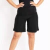 Azura Roll Top Active Swim Shorts -Elomi Underwear Shop AzuraRollTopActiveSwimShortsBlackJA90827Front