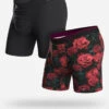 BN3TH Classic Boxer Brief - 2 Pack -Elomi Underwear Shop BN3THClassicBoxerBriefsM119001 683BlackADozenRoses2PackFront