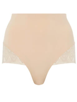 Chantelle Sexy Shape Hi-Waist Full Brief -Elomi Underwear Shop ChantelleWaltzHiWaistBriefGoldenBeige14K7Flat