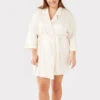 Chelsea Peers Satin Robe -Elomi Underwear Shop ChelseaPeersSatinLaceTrimRobeCW2076CPLN03IvoyFront