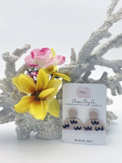 Classic Clay Half Circle Dangle Earrings