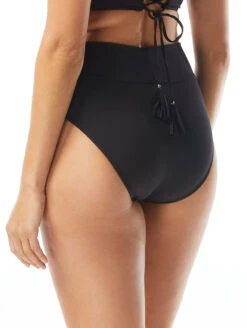 Coco Reef Cross Over Bikini Bottom -Elomi Underwear Shop CocoReefCrossOverBikiniBottomU95480BlackBack