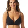 Coco Reef Plunge Bikini Top -Elomi Underwear Shop CocoReefPlungeBikiniTopU95496BlackFront