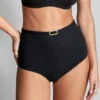 Empreinte Iconic High Waist Bikini Brief -Elomi Underwear Shop DSS2331EmpreinteIconicHighWaistBottomNoirFront