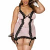Dreamgirl Lace And Mesh Garter Slip Set