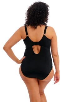 Elomi Plain Sailing Plunge One Piece Swimsuit -Elomi Underwear Shop ES7280ElomiPlainSailingPlungeOnePieceBlackBackEdit