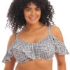 Elomi Checkmate Bardot Bikini Top -Elomi Underwear Shop ES800306BardotFront