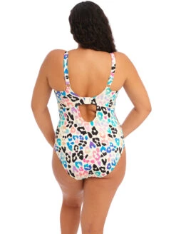 Elomi Party Bay Plunge One Piece Swimsuit -Elomi Underwear Shop ES801444PartyBayNonWiredPlungeSwimsuitLeoMultiBackEdited