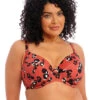 Elomi Kotiya Plunge Bikini Top -Elomi Underwear Shop ElomiKotiyaPlungeBikiniTopES800902TerracotaFront