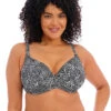 Elomi Pebble Cove Plunge Bikini Top 1 Elomi Pebble Cove Plunge Bikini Top -Elomi Underwear Shop ElomiPebbleCovePlungeBikiniTopES801102BlackFront
