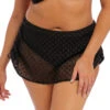 Elomi Bazaruto Adjustable Skirted Bikini Brief -Elomi Underwear Shop ElomiSwimBazarutoAdjustableSkirtedBriefBlackES800683Front