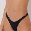 Everyday Sunday Hi-Leg Thong Bikini Bottom 2 Everyday Sunday Hi-Leg Thong Bikini Bottom -Elomi Underwear Shop EverydaySundayHighLegThongBikiniBriefESBEAW00848BlackFront