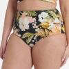 Everyday Sunday Hi-Waist Plus Bikini Bottom -Elomi Underwear Shop EverydaySundayHighWaistPlusBikiniBottomESBEAW01116AXComboBlackBirdFront
