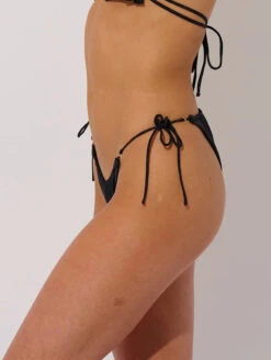 Everyday Sunday Side Tie Bikini Bottom -Elomi Underwear Shop EverydaySundaySideTieBikiniBottomESBEAW00844BlackSide