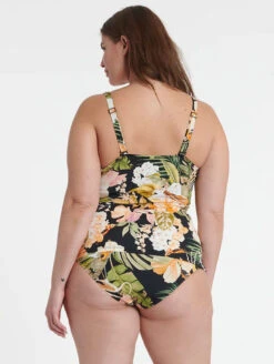Everyday Sunday Wrap Plus Tankini -Elomi Underwear Shop EverydaySundayWrapPlusTankiniESBEAW00967BXComboBlackBirdBack