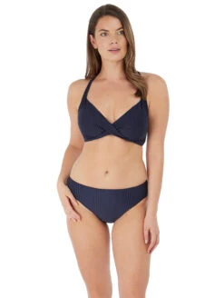 Fantasie Long Island Plunge Bikini Top 11 Fantasie Long Island Plunge Bikini Top -Elomi Underwear Shop FS6900LongIslandPlungeBikiniFS6906LongIslandMidRiseBottomInkFrontHalter