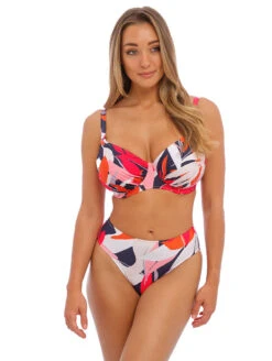 Fantasie Almeria Bikini Top -Elomi Underwear Shop FantasieAlmeriaBikiniTopRedFloralPrintFS502701Set