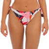 Fantasie Almeria Tie Side Swim Bottoms -Elomi Underwear Shop FantasieAlmeriaTieSideSwimBottomRedFloralPrintFS502778Front