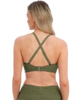 Fantasie Beach Waves Bandeau Bikini Top -Elomi Underwear Shop FantasieBeachWavesBandeauTopOliveFS502210BackAlt