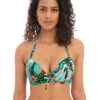 Freya Honolua Bay Halter Bikini Top -Elomi Underwear Shop FreyaHonoluaBayHalterBikiniTopGreenAS202611Front