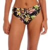 Freya Savana Sunset Hi-Waist Bikini Brief -Elomi Underwear Shop FreyaSavannaSunsetHighWaistBikiniBriefAS204178BlackMultiFloralFront